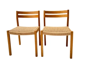 Set of 12 Mid-Century Modern 401 Dining Room Chairs by Niels Otto Møller, 1970s